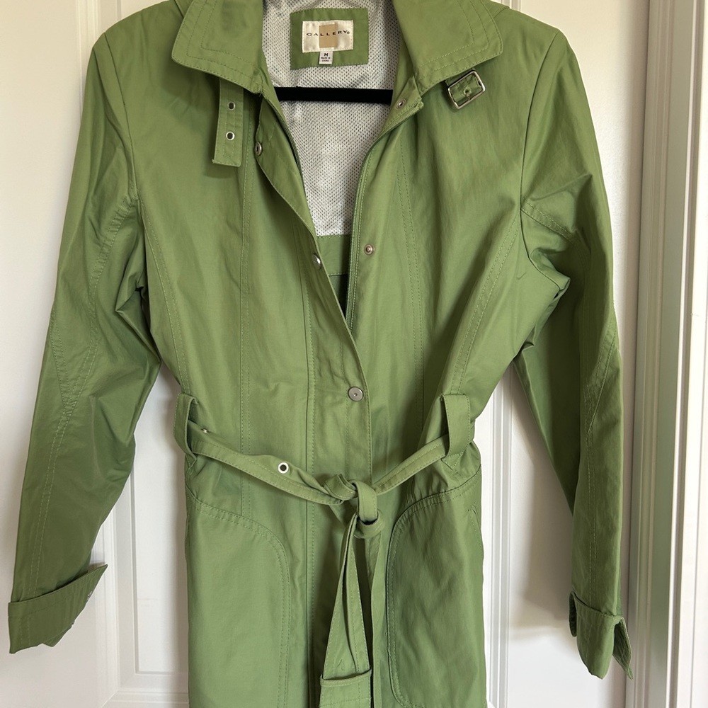 Gallery Olive Belted Trench Coat